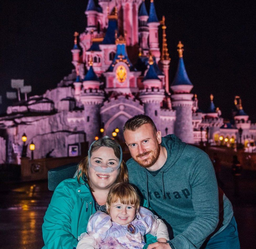 The family at Disneyland Paris
