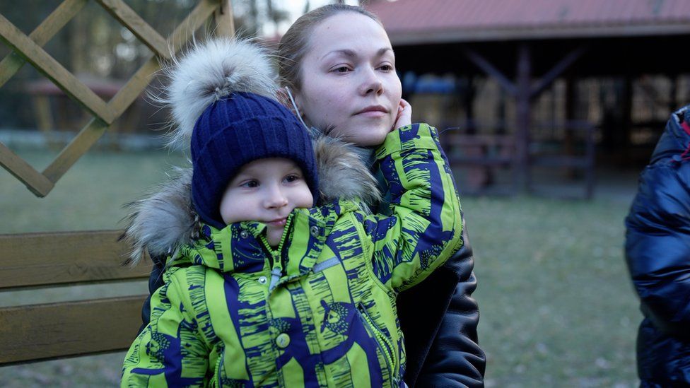 Kyril, 3, and his mum Natalia