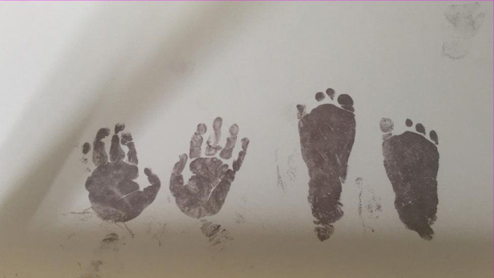 Henry's hands and feet prints