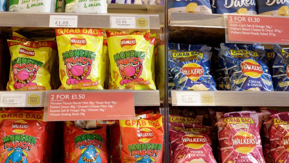 Packs of crisps with multi-buy deals