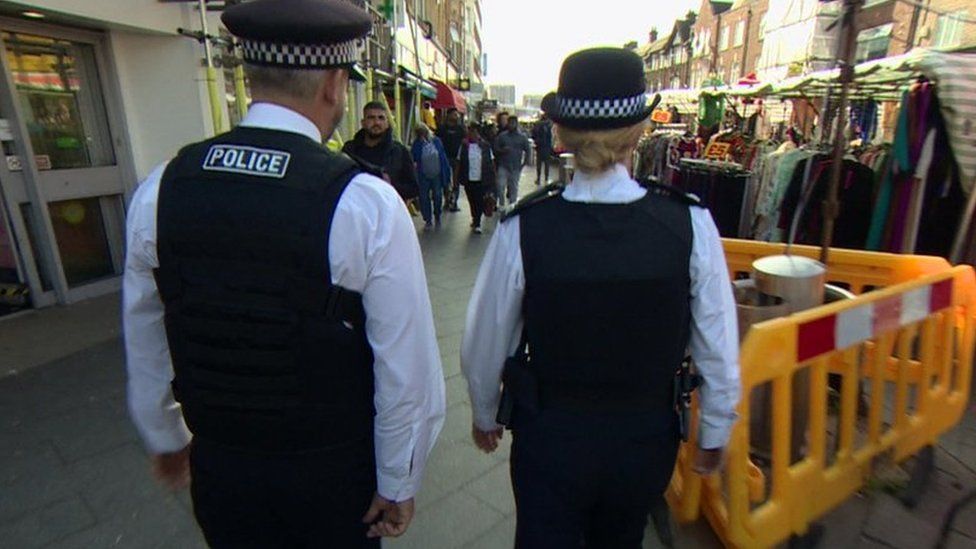 The BBC spoke to police on patrol in Barking