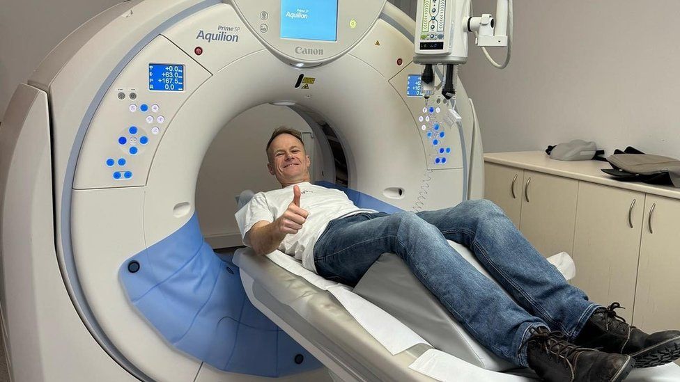 Richard Scolyer undergoing an MRI